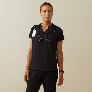 Ariat Eliza Black Scrub Top